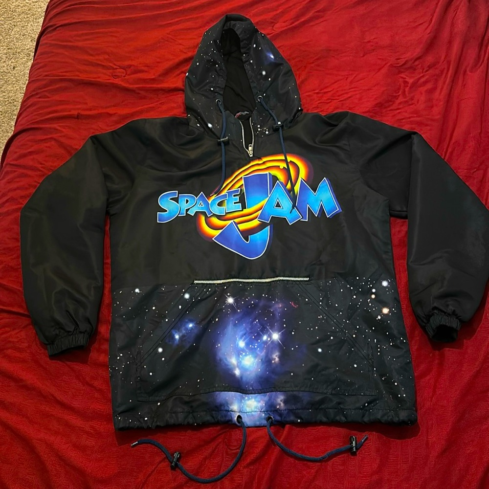 Space Jam Hoodie With Large Front Pocket